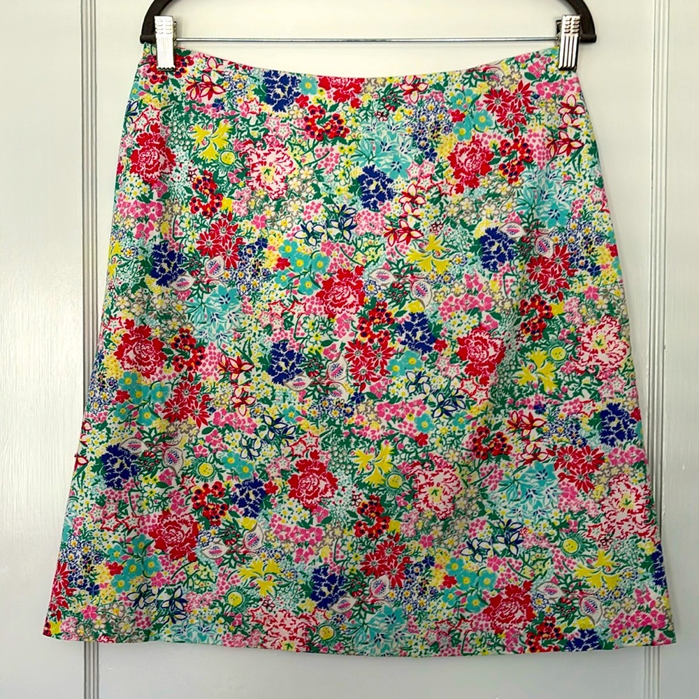 Joules multicolored flower pattern skirt
